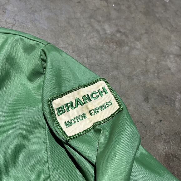 Vintage 70s Greensboro Green Boxy Striped Light Jacket - Picture 3 of 6